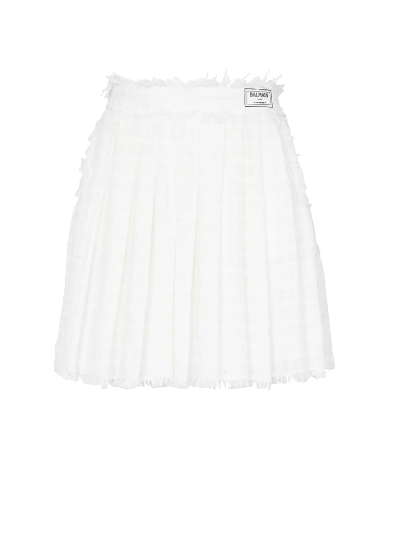 褶皺粗花呢短裙，NT62,300_