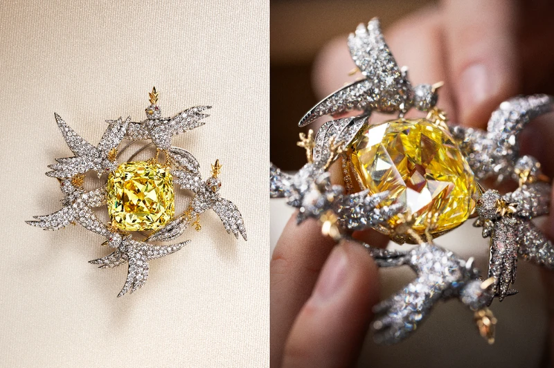 Tiffany & Co.重新設計Tiffany Diamond傳奇黃鑽,靈感源自傳奇設計師Jean Schlumberger的經典石上鳥作品 Tiffany & Co.重新設計Tiffany Diamond傳奇黃鑽,靈感源自傳奇設計師Jean Schlumberger的經典石上鳥作品