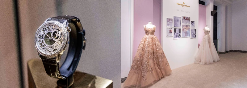 Égérie Creative Edition腕錶靈感源自高級訂製服，江詩丹頓此次特別與NICOLE+FELICIA合作於現場展示手工訂製禮服