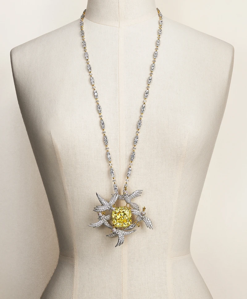 重新設計Tiffany Diamond傳奇黃鑽 靈感源自傳奇設計師Jean Schlumberger的經典石上鳥作品 重新設計Tiffany Diamond傳奇黃鑽 靈感源自傳奇設計師Jean Schlumberger的經典石上鳥作品