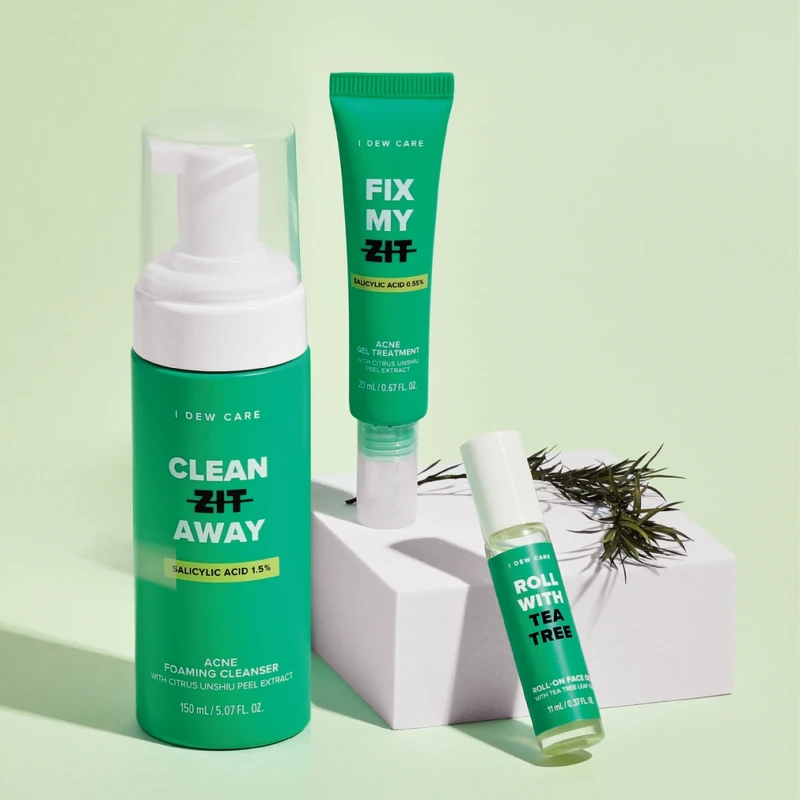 I DEW CARE戰痘茶樹系列情境圖。