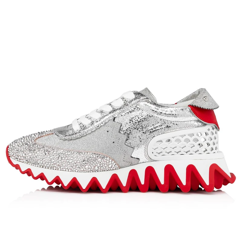 Loubishark P Strass水鑽裝飾銀白色球鞋 NTD 58,000