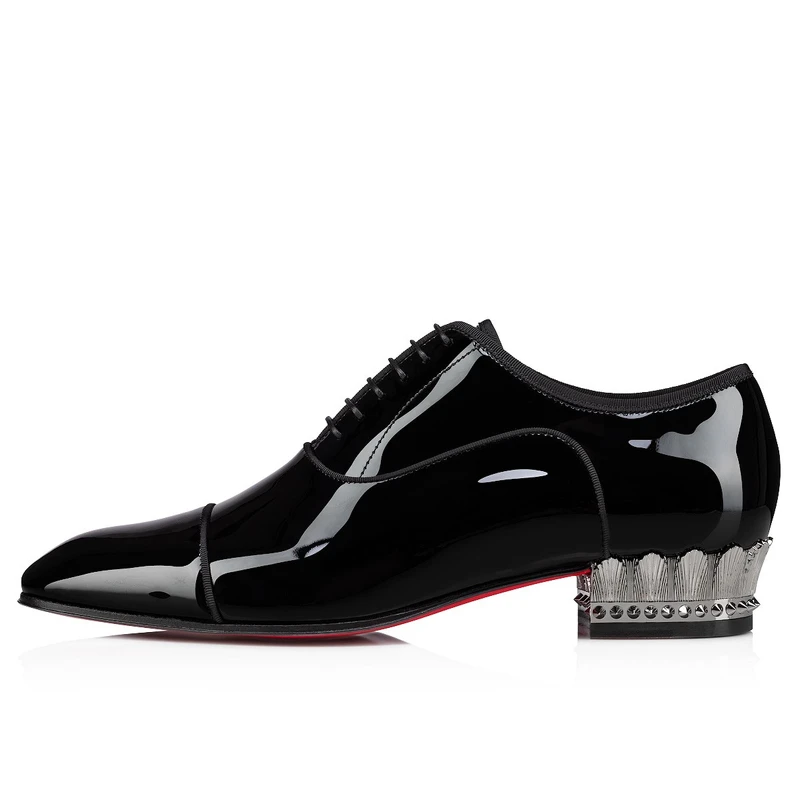 LIPSIGREG 黑色漆皮 銀色造型鞋跟皮鞋 NTD 37,100