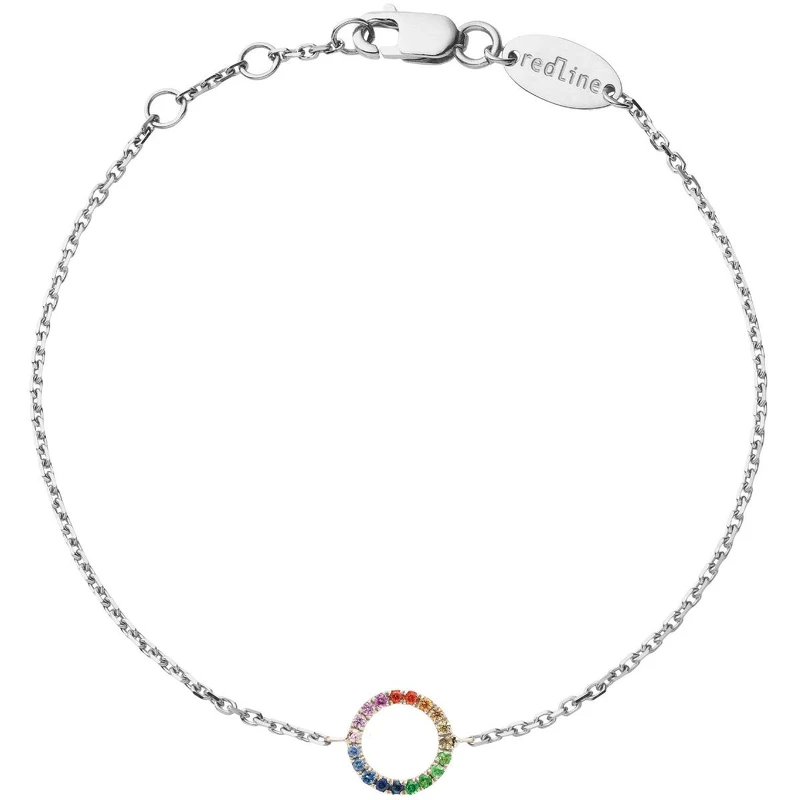 Mini Aura Rainbow彩虹光圈 18K白金手鏈 Mini Aura Rainbow彩虹光圈 18K白金手鏈