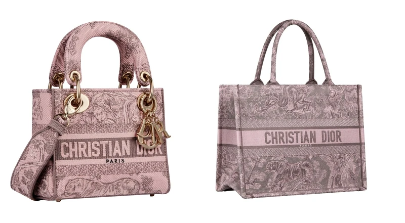Dioriviera Lady D-Lite 刺繡中型提包,NT130,000、Dioriviera Toile de Jouy 中型款托特包,NT105,000。 Dioriviera Lady D-Lite 刺繡中型提包,NT130,000、Dioriviera Toile de Jouy 中型款托特包,NT105,000。