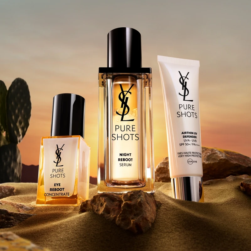 YSL摩洛哥奢華紓壓護膚饗宴主視覺。 YSL摩洛哥奢華紓壓護膚饗宴主視覺。