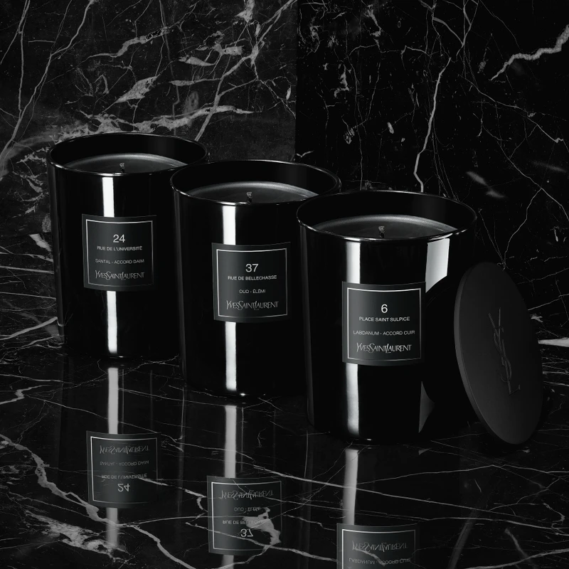 YSL時尚訂製香氛蠟燭形象。 YSL時尚訂製香氛蠟燭形象。