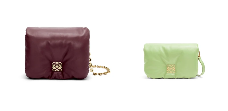 Goya酒紅棕迷你納帕羊皮肩背包、Goya酪梨綠迷你納帕羊皮肩背包