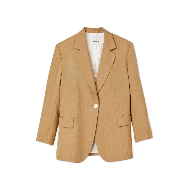 SANDRO 混紡單扣西裝外套，NT15,990。