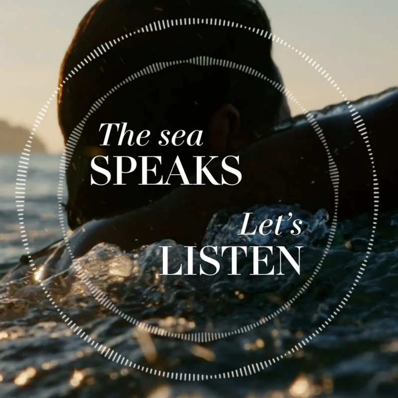 海洋拉娜「傾聽海之低語，擁抱蔚藍之心」形象圖。