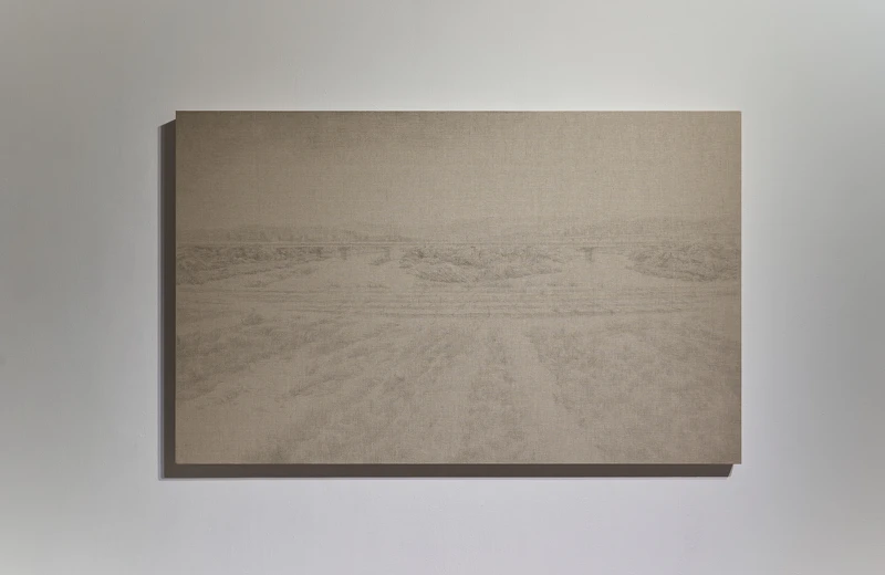 彭韋 63公里的風景 鉛筆、 棉麻纖維 160×100cm,2023。 彭韋 63公里的風景 鉛筆、 棉麻纖維 160×100cm,2023。