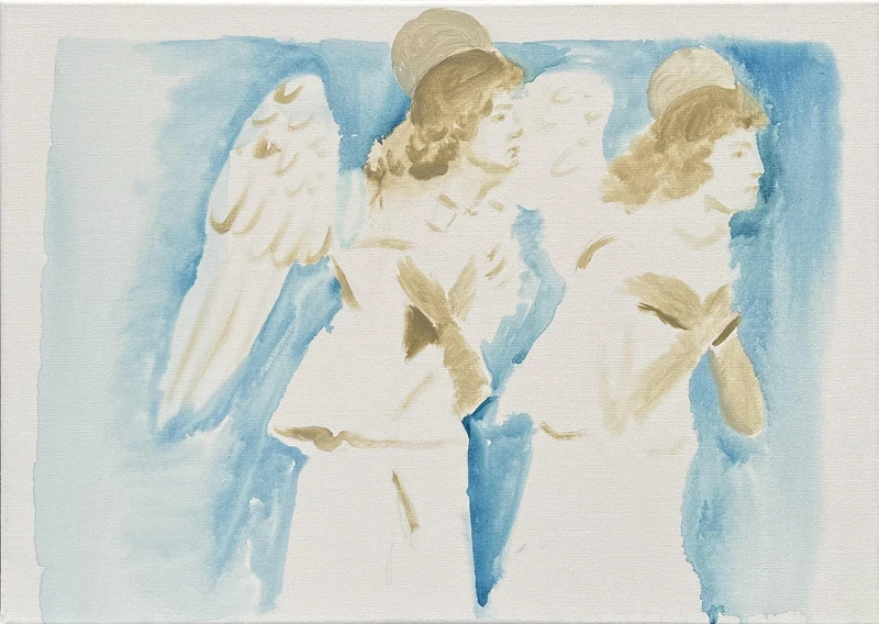 彭希親_Triptych #1 壓克力顏料、畫布 39×55.5×3cm,2022。 彭希親_Triptych #1 壓克力顏料、畫布 39×55.5×3cm,2022。