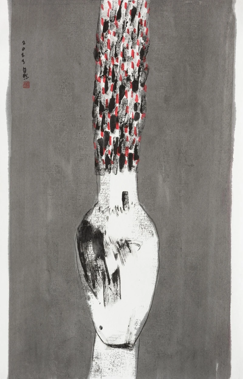 三才畫廊 楊自然 2023 42x68cm 花