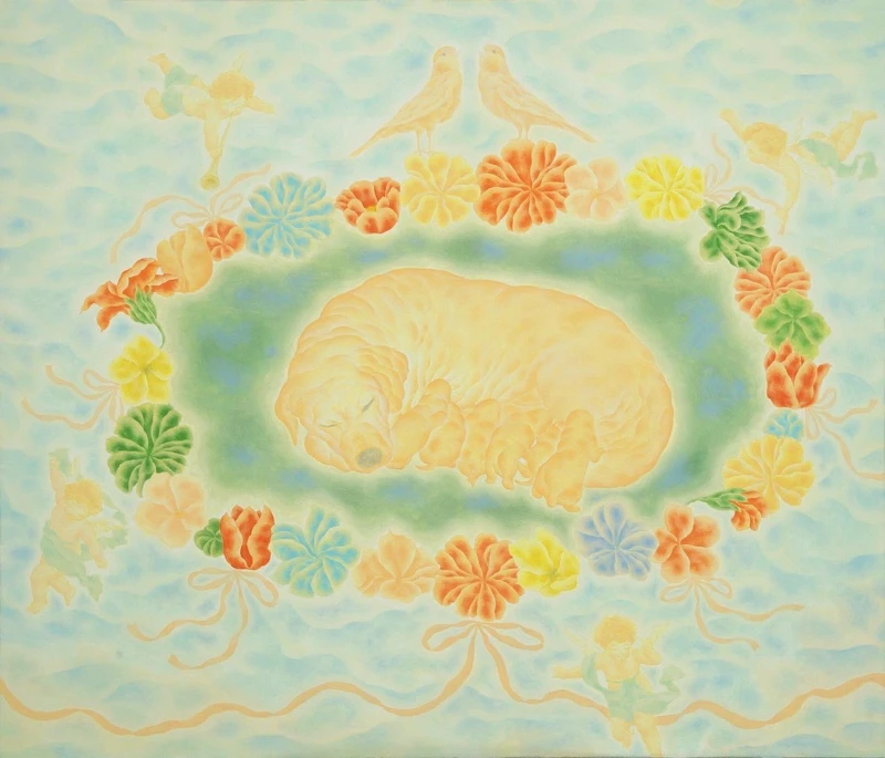 邱君婷_生之頌讚_壓克力、畫布_53 x 45.5cm