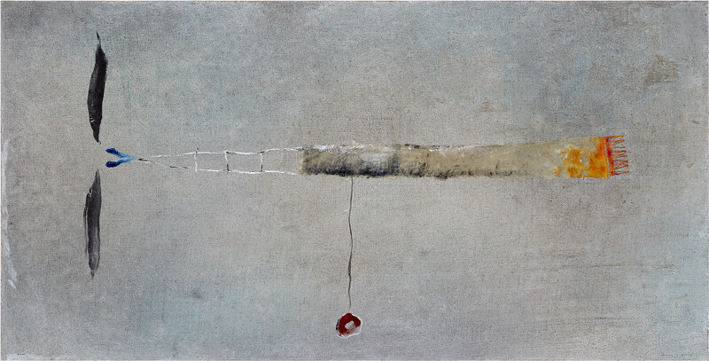 Airplane with orange tail,2016,87x171cm,Mixed media and collage(fabric) on burlap and wood Airplane with orange tail,2016,87x171cm,Mixed media and collage(fabric) on burlap and wood