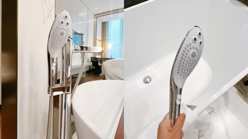 Womanizer Wave創新按摩蓮蓬頭實品。