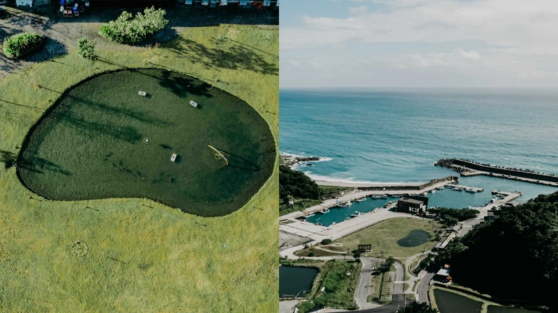宜蘭大南澳朝陽社區觀海公園與山海景色。 宜蘭大南澳朝陽社區觀海公園與山海景色。