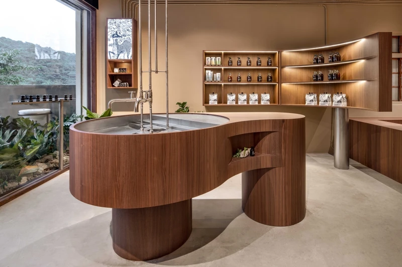 茶籽堂宜蘭朝陽社區店展示體驗區。 茶籽堂宜蘭朝陽社區店展示體驗區。