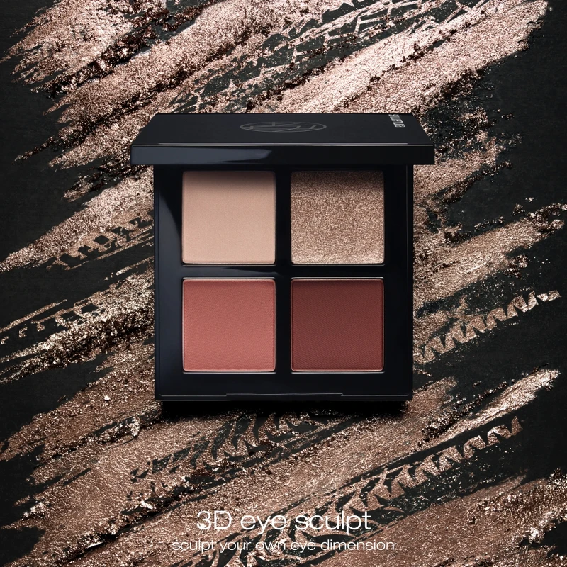 shu uemura植村秀時尚大師4色眼影盤產品主視覺。 shu uemura植村秀時尚大師4色眼影盤產品主視覺。