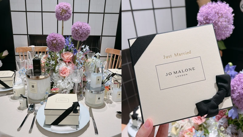 以Jo Malone London為婚禮空間打造專屬氣息。 以Jo Malone London為婚禮空間打造專屬氣息。