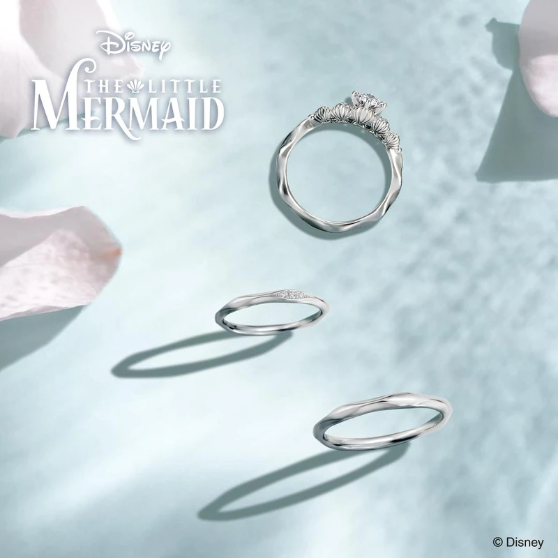 K.UNO於今年夏天推出以迪士尼「小美人魚」為主題的結婚戒指。 K.UNO於今年夏天推出以迪士尼「小美人魚」為主題的結婚戒指。