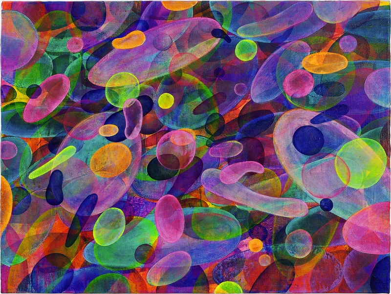 黃宇興《泡泡》 ，壓克力畫布 2015 年作，61 x 80 公分