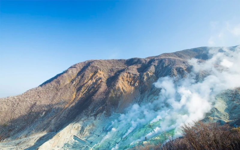 知名景點「大涌谷」。 知名景點「大涌谷」。