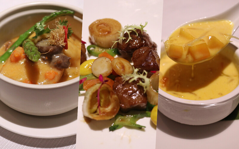 此次以對仗方式羅列出頂級粵餚菜色。