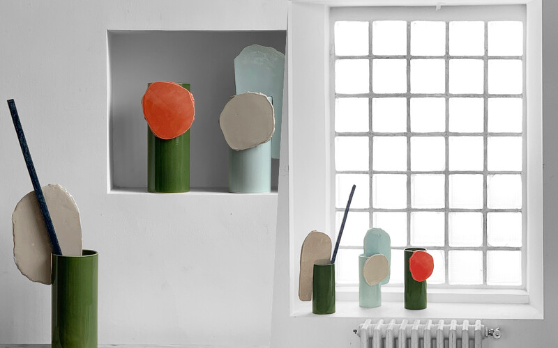 Vitra「Vases D 趣 coupage 幾何藝術系列花瓶」。