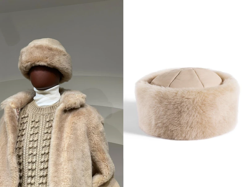 Loro Piana COLBACCO 牛皮駱駝毛蒙古帽,NT$42,800。 Loro Piana COLBACCO 牛皮駱駝毛蒙古帽,NT$42,800。