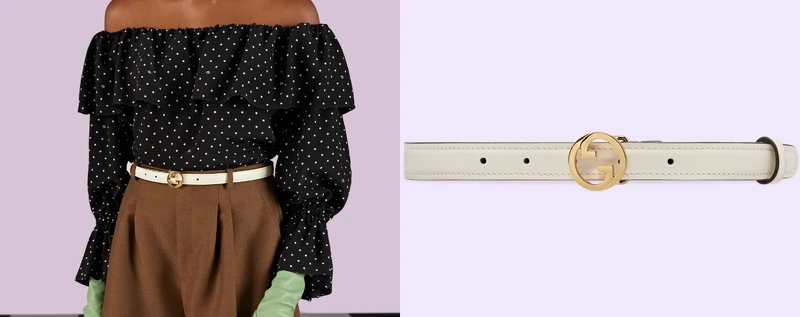 Gucci BLONDIE幼身腰帶 約NT$16,048。 Gucci BLONDIE幼身腰帶 約NT$16,048。