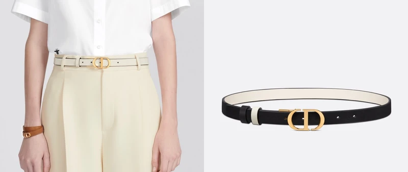 Dior 30 MONTAIGNE 雙面腰帶 NT$21,500。 Dior 30 MONTAIGNE 雙面腰帶 NT$21,500。