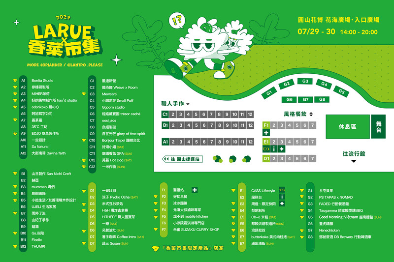 2023香菜市集店家位置地圖