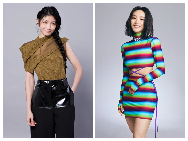 李千娜(左起)、閻奕格參與粉紅音樂會