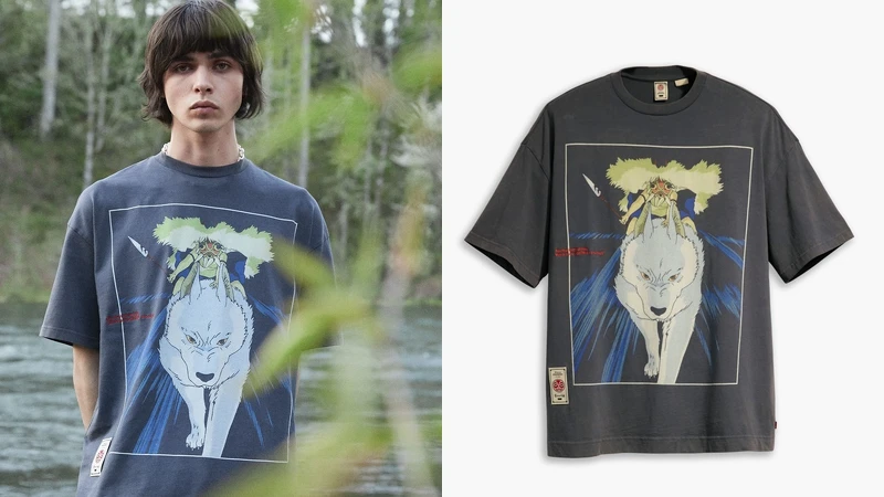 Levi's® X Princess Mononoke 圖紋短Tee NT$2,900。 Levi's® X Princess Mononoke 圖紋短Tee NT$2,900。