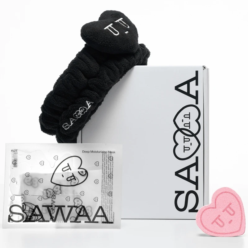 SAWAA x Kurt 2023七夕情人節聯名禮盒(10片極致保濕面膜、香氛氣泡泡澡球、黑色愛心法蘭絨髮帶),NT2,200 SAWAA x Kurt 2023七夕情人節聯名禮盒(10片極致保濕面膜、香氛氣泡泡澡球、黑色愛心法蘭絨髮帶),NT2,200