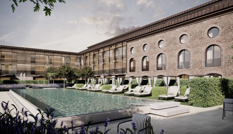 位於穆拉諾島、正對於威尼斯潟湖。 位於穆拉諾島、正對於威尼斯潟湖。