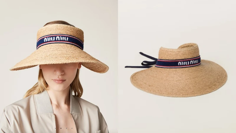 MIU MIU拉菲草遮陽帽 NT.19,000 MIU MIU拉菲草遮陽帽 NT.19,000