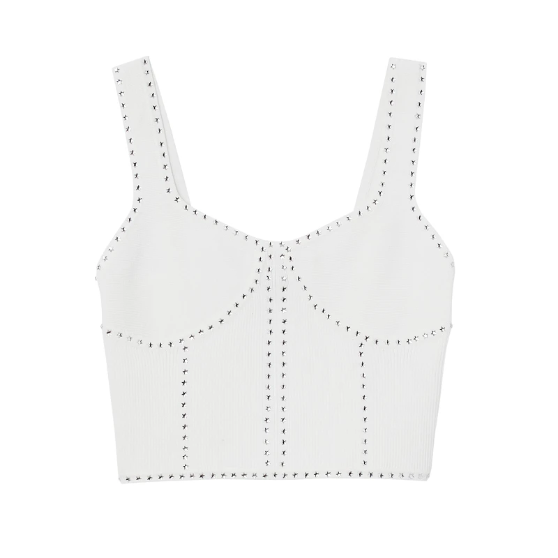 SANDRO 白色星型亮片背心，NT5,290。