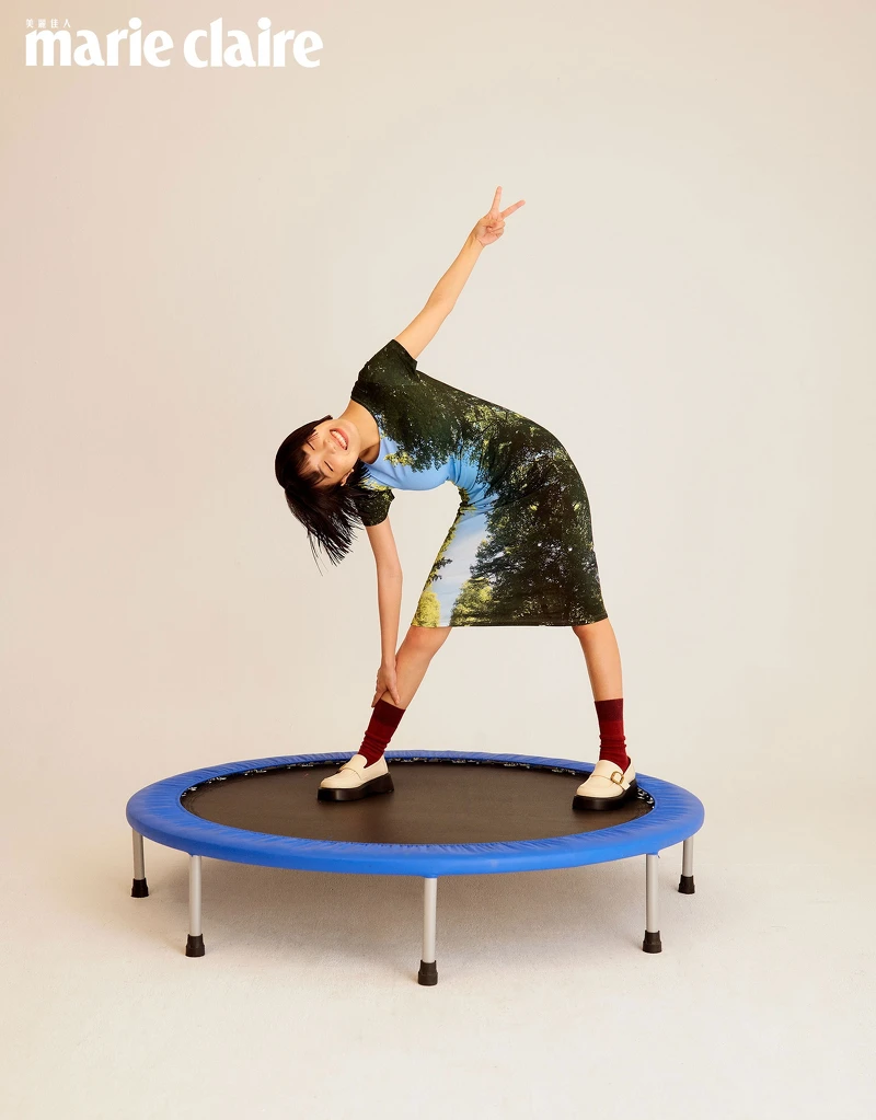 印花連身洋裝，agnès b.。