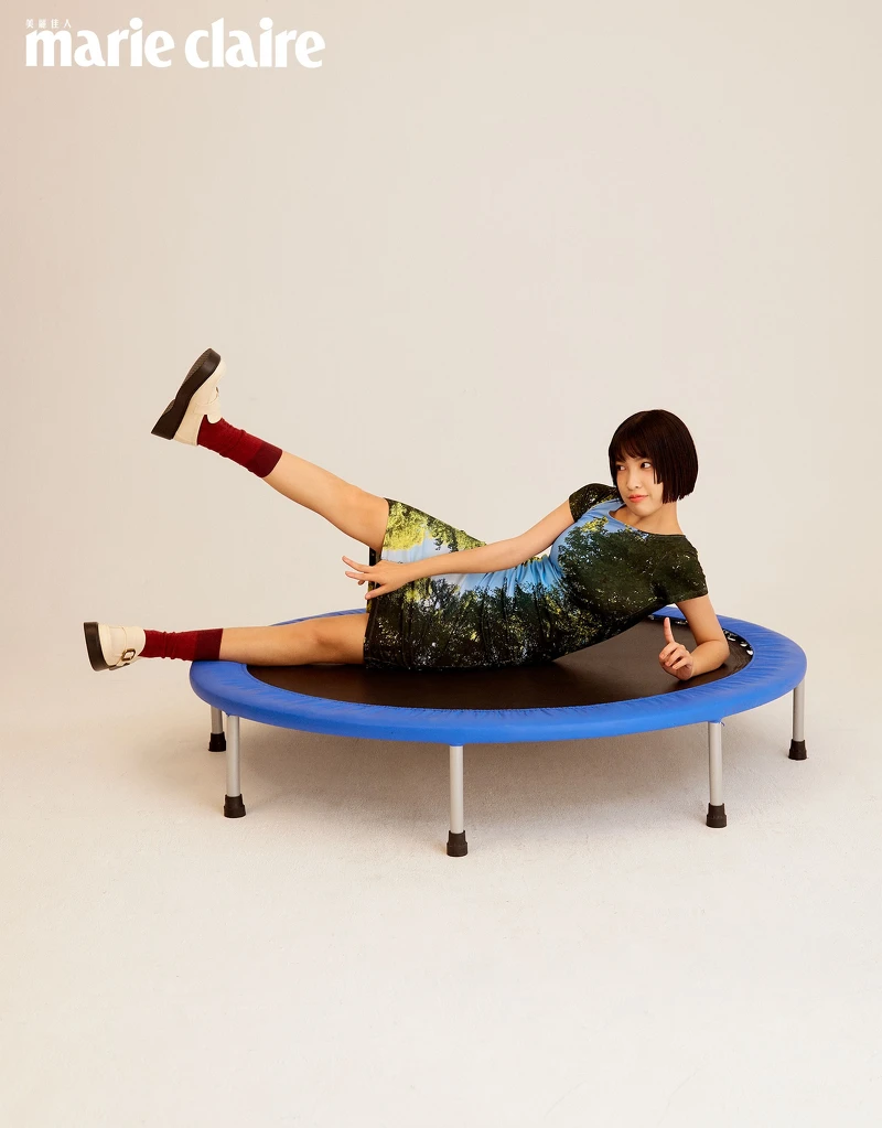 印花連身洋裝，agnès b.。