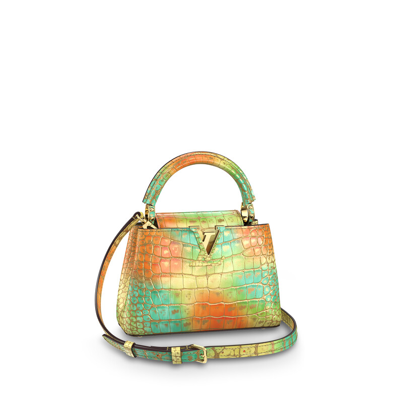 【橙色變色龍Orange Chameleon】Capucines Mini NT$925,000。 【橙色變色龍Orange Chameleon】Capucines Mini NT$925,000。