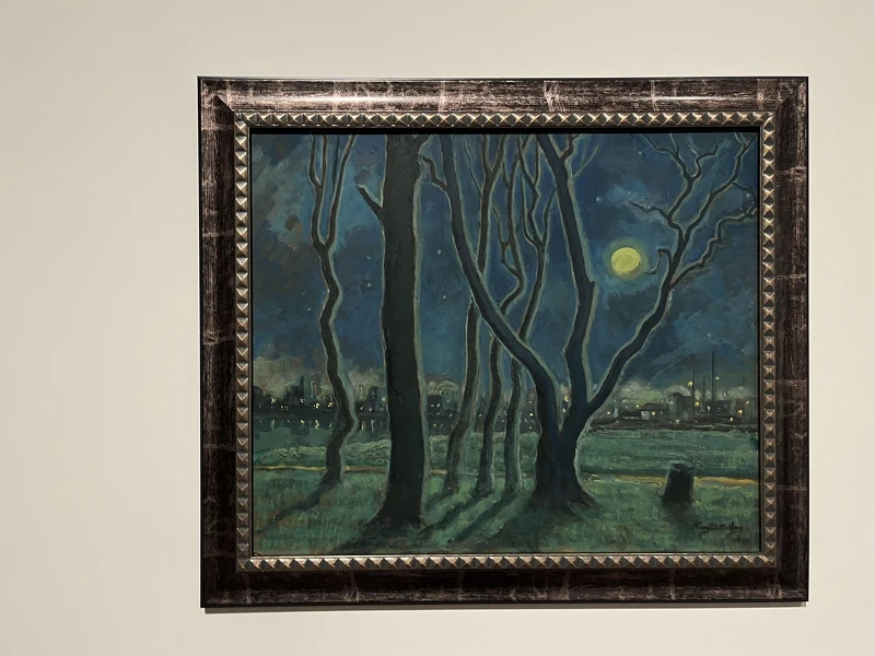 翁崑德〈寒林月夜〉1960。