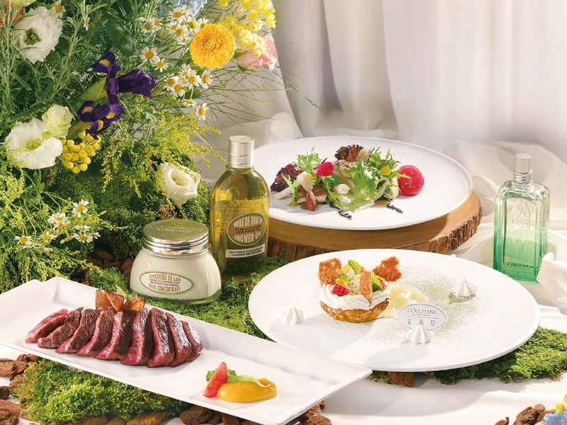 L'OCCITANE歐舒丹 x 夏慕尼2023七夕限定聯名夢幻和牛套餐。 L'OCCITANE歐舒丹 x 夏慕尼2023七夕限定聯名夢幻和牛套餐。