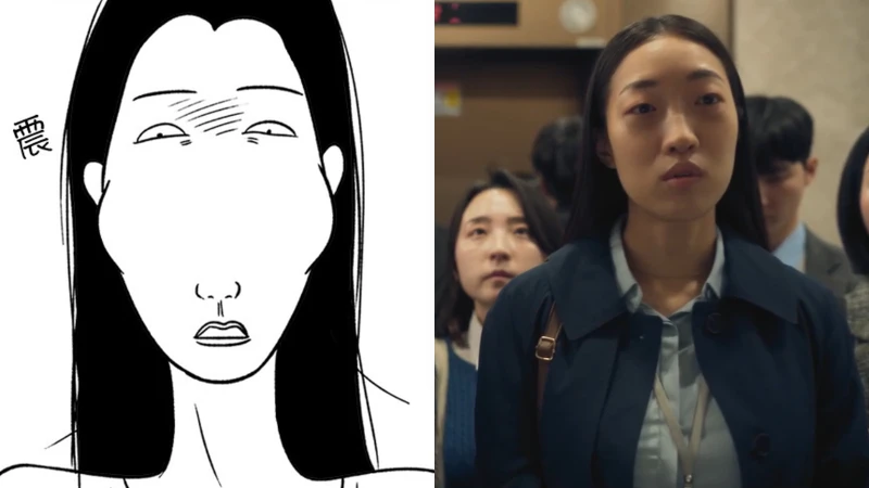 左：《假面女郎》漫畫金貌美；右：《假面女郎》李寒星就是金貌美