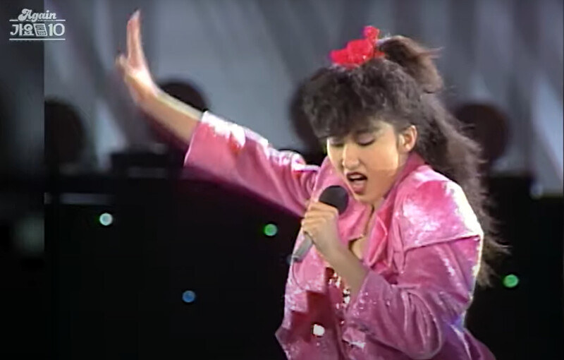 1987年金元萱在綜藝節目中唱跳《旋律中的那支舞》