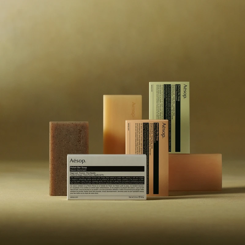 Aesop 2023年推出全新三款香皂系列。