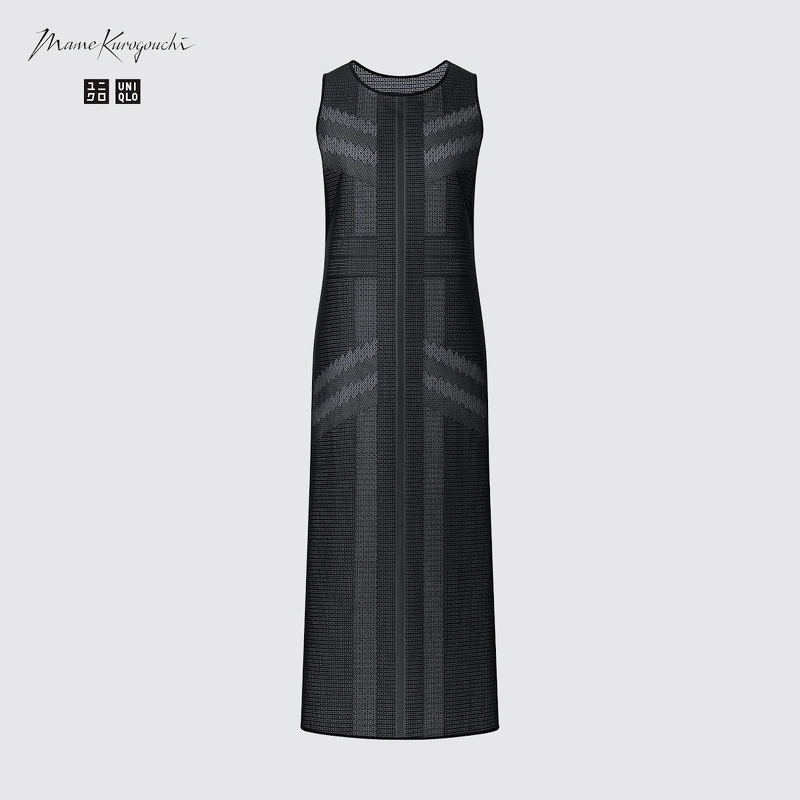 UNIQLO and Mame Kurogouchi 透膚長洋裝(無袖)NT$1290。