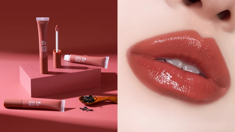 3INA濾鏡光感唇蜜(#114蜜香烏龍茶)8ml，NT590