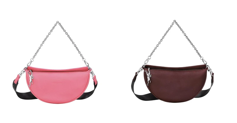 Smile斜背袋(S,粉紅色-皮革),NT16,300、Smile斜背袋(S,深紫色-皮革),NT16,300。 Smile斜背袋(S,粉紅色-皮革),NT16,300、Smile斜背袋(S,深紫色-皮革),NT16,300。